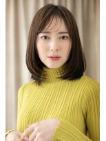 カバーヘア ブリス 川口(COVER HAIR bliss)&nbsp;ニュアンスカラー大人かわいい前下がりカールZ川口30代40代50代