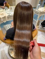 ロンドルーチェ 心斎橋(Lond luce)&nbsp;ダークアッシュ/ミディアムレイヤーカット［髪質改善/縮毛矯正］