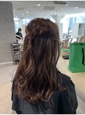 ヘアアレンジ/ハーフアップ/ブラウンベージュ