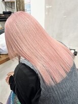 ロア 福岡天神本店(LORE)&nbsp;ダブルカラーミルクティーピンクベージュカラーハイトーンカラー