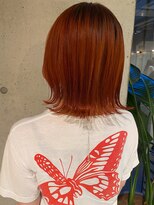レジュアル(RESSUAL) 切りっぱなしボブエアリーロング美髪ピンクブラウン