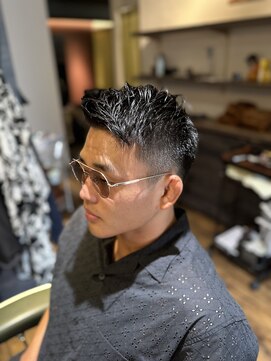 エクファフォーメン(EX-FA FOR MEN) カルマパーマ/ベリーショート/ダークアッシュ/ニュアンスパーマ