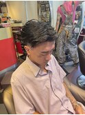 センターパートツーブロック