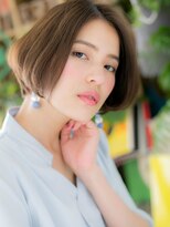 カバーヘア ブリス 上尾西口店(COVER HAIR bliss)&nbsp;センターパートオリーブグレージュ小顔ボブc6上尾20代30代40代