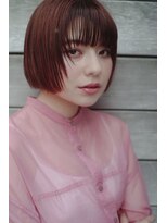 レジュアル(RESSUAL) 切りっぱなしボブエアリーロング美髪ピンクブラウン