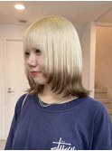 ◎ブロンドハイトーンカラーデザインカラーアンブレラカラー金髪