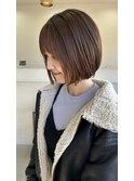 お家で簡単スタイリング 自然な丸みニボブ