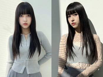 ロイリー バイ ローウェ 立川(Loely by Louwe)の写真/ピンとなりすぎない拘りの縮毛矯正で毛先までしっとりナチュラルなストレートヘアをご提供！髪質改善にも◎