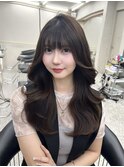 ミニウルフ黒染め髪質改善縮毛矯正酸性ストレートレイヤー/博多