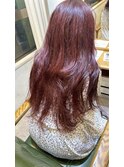 ブリーチなしワインレッドカラー