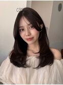 美髪レイヤーカット/顔まわりレイヤー/くびれロングレイヤー