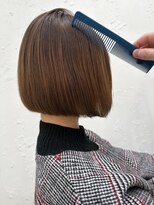ロミー 本厚木(ROMMY.)&nbsp;大人ボブ刈り上げボブナチュラルブラウン髪質改善20代～50代