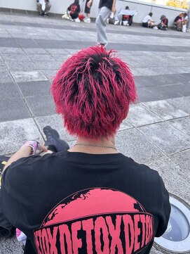 ザ クロー(THE CROW) 赤髪スパイキーパーマ