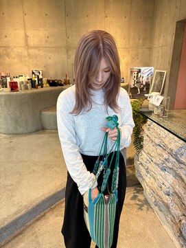 ペト(peto) 【Tsuki】 pink greige/layer cut