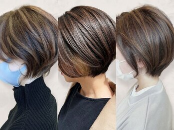 ソア フォー ヘアー(Soi for hair)の写真/Soiオリジナルハイライトで美しく、ナチュラルに創るヘア《グレイカラー大人ハイライト》[愛荘町]