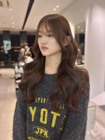 ステア ケース(stair case)&nbsp;韓国ブラウンカラーレイヤーカット顔まわりカット