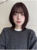 ミディアム　レイヤーカット　顔周り　小顔　髪質改善
