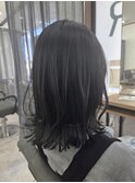 切りっぱなし×ブルーアッシュ