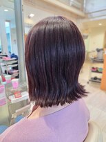 ヘア アンド ブライダル ノア(hair&bridal noah)&nbsp;切りっぱなしボブ外ハネ髪質改善ナチュラル