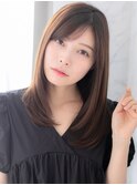 美髪レイヤー/ミディアムレイヤー/髪質改善ストレート/縮毛矯正