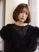 エムスラッシュ 本牧(M.SLASH)&nbsp;切りっぱなし/丸みボブ/抜け感ヘア/ミルクティーベージュ/本牧