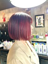 ルーナヘアー(LUNA hair)&nbsp;ボブ　レッドヘアカラー