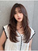 ▼ ハッシュカット/ミルクティーベージュ/韓国風レイヤーカット