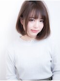 【un le pont】 耳掛け+小顔ボブ+前下がり