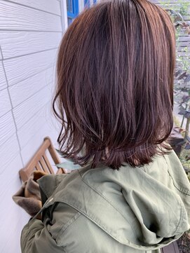 アズグロウヘアー(AS GROW HAIR) パープル×レイヤーボブ【東区/帯山/長嶺/髪質改善/縮毛矯正】