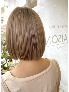 オンヌ(onnu) マロンベージュ《天神/今泉/ケアブリーチ/ダブルカラー》