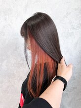 デミヘアー(Demi hair) イヤリングカラー×オレンジベージュ