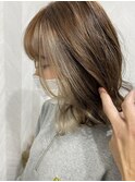 インナーカラー×ホワイトミルクティ