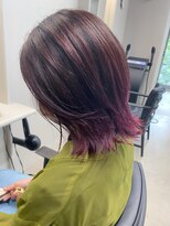 エウペ 渋谷(WEUPE)&nbsp;斜めバング/グレージュカラー/デザインカラー/シルキーベージュ