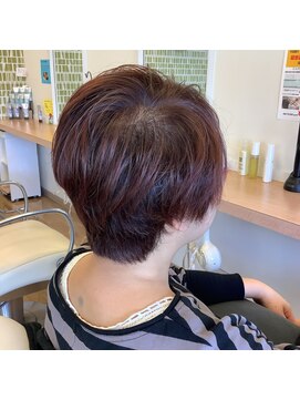 ヘアヌーダ ショートボブ、髪質改善、白髪ぼかし、キッズカット、カット