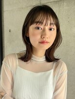 ガーデンヨコハマ(GARDEN YOKOHAMA) ミディアムレイヤーカットワンカール外ハネオリーブベージュ