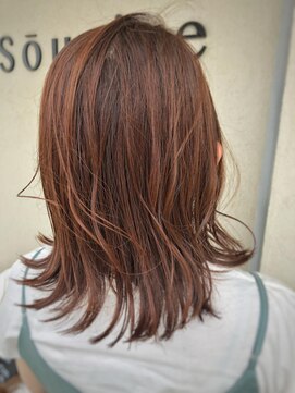 スーリール 今宿店(Sourire) オレンジブラウン×ミディアム