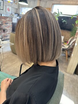 ルーナヘアー(LUNA hair) 『京都 ルーナ』白髪ぼかし×バレイヤージュ 30代40代50代60代