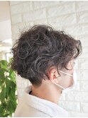 ツーブロックツイストスパイラルパーマ