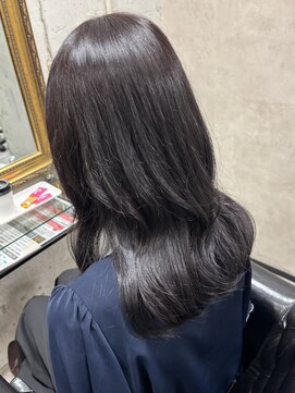 ルノン(LUNON) ホワイトグレージュミニウルフチェリーブラウンデジタルパーマ