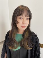 ビファインクーアヴェダ(Be fine coo AVEDA) 姫カット/オリーブベージュヘア/透明感ベージュ／インナーカラー