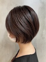 エリマ 調布(elima) レディースショートボブ丸みショートショコラブラウンカラー