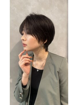 アグ ヘアー ネスト 茨木店(Agu hair nest) 大人ショートボブ 20代30代40代ヘア 小顔 大阪クビレ茨木