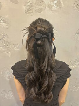 エフェ(effet) 縦リボンハーフアップ　カチモリ