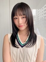 エトラ 渋谷店(etora)&nbsp;小顔 前髪 レイヤーカット 暗めカラー デザインカラー"