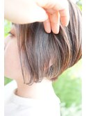 ★愛されショートボブ＃インナーカラー＃艶髪＃ハイライトカラー