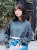 透明感ブラウンカラー/ナチュラルレイヤー/顔まわりカット