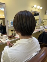 ヘアーデザイン モモ(Hair Design MoMO)&nbsp;大人丸みショートヘア×オリーブグレージュ