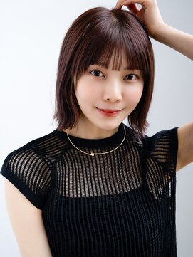 エインアンリー 明治神宮前(AIN.ANLY.) 6ぱっつん前髪薄めバング長めバング切りっぱなしボブミニボブ