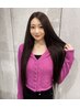 【無加工毛エクステ】艶カラー＋ダブル羽エクステ(1束2本付)650/60束(120本)