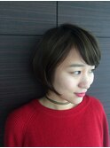 ショートカワイイ グラデーションボブ